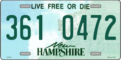 NH license plate 3610472