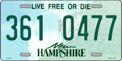 NH license plate 3610477