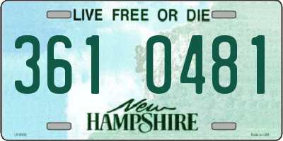 NH license plate 3610481