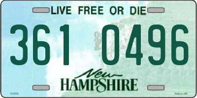 NH license plate 3610496