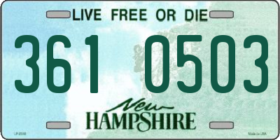 NH license plate 3610503