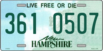 NH license plate 3610507