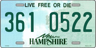 NH license plate 3610522