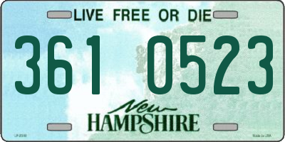 NH license plate 3610523