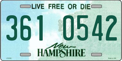 NH license plate 3610542