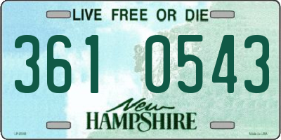 NH license plate 3610543