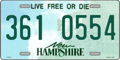 NH license plate 3610554