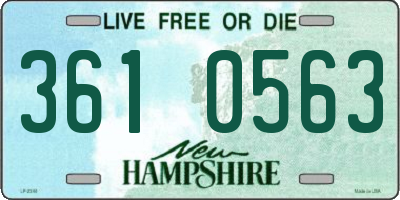 NH license plate 3610563