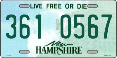 NH license plate 3610567