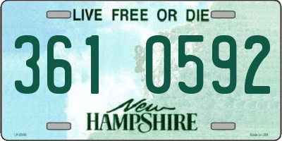 NH license plate 3610592