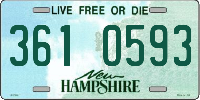 NH license plate 3610593