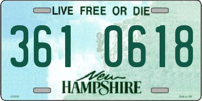 NH license plate 3610618