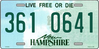 NH license plate 3610641