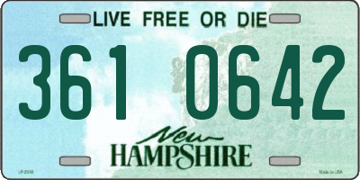 NH license plate 3610642