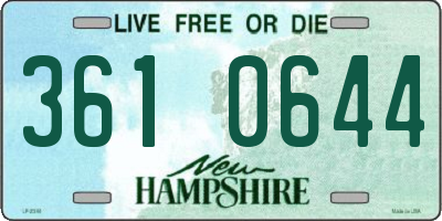 NH license plate 3610644