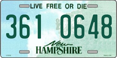 NH license plate 3610648