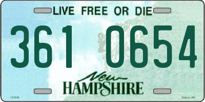 NH license plate 3610654