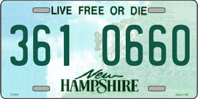 NH license plate 3610660