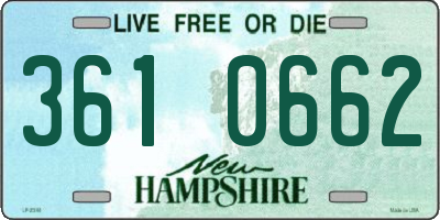 NH license plate 3610662