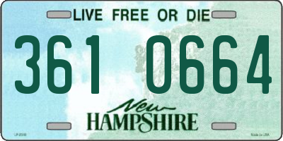 NH license plate 3610664