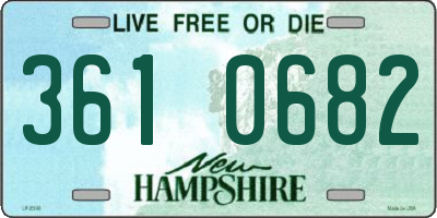 NH license plate 3610682