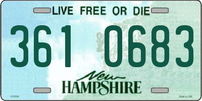 NH license plate 3610683