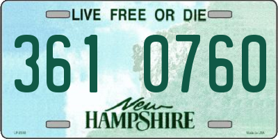 NH license plate 3610760