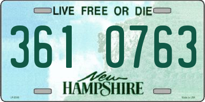 NH license plate 3610763