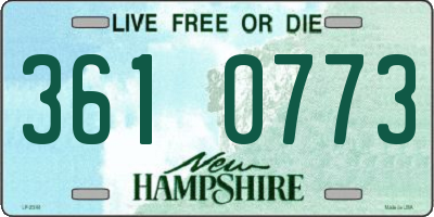 NH license plate 3610773