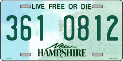 NH license plate 3610812