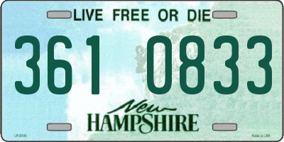 NH license plate 3610833