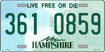 NH license plate 3610859