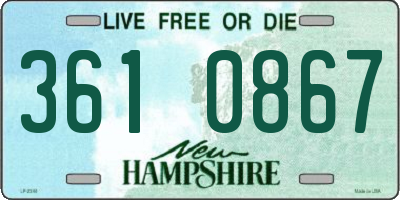 NH license plate 3610867