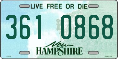 NH license plate 3610868