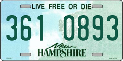 NH license plate 3610893
