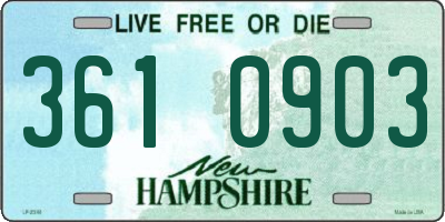 NH license plate 3610903