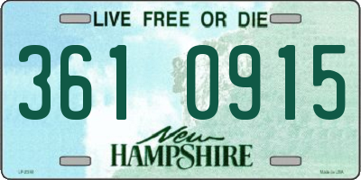 NH license plate 3610915