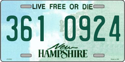 NH license plate 3610924