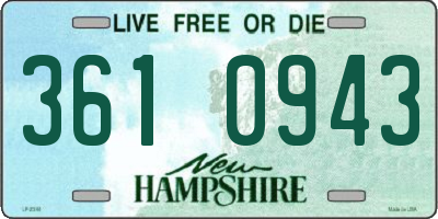 NH license plate 3610943