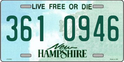 NH license plate 3610946