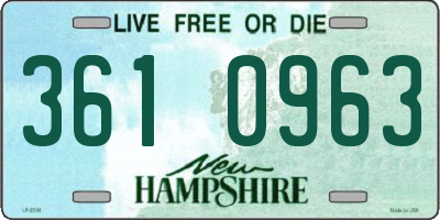NH license plate 3610963