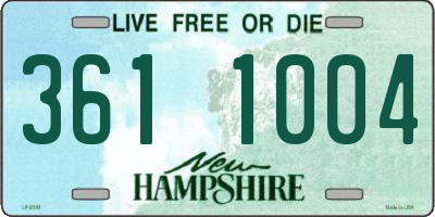 NH license plate 3611004