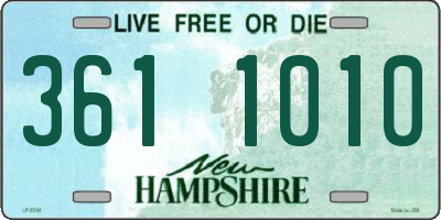NH license plate 3611010