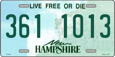 NH license plate 3611013