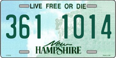 NH license plate 3611014