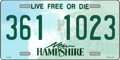 NH license plate 3611023