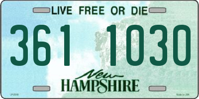 NH license plate 3611030