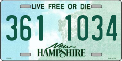 NH license plate 3611034