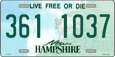 NH license plate 3611037
