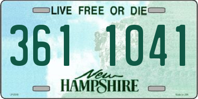NH license plate 3611041